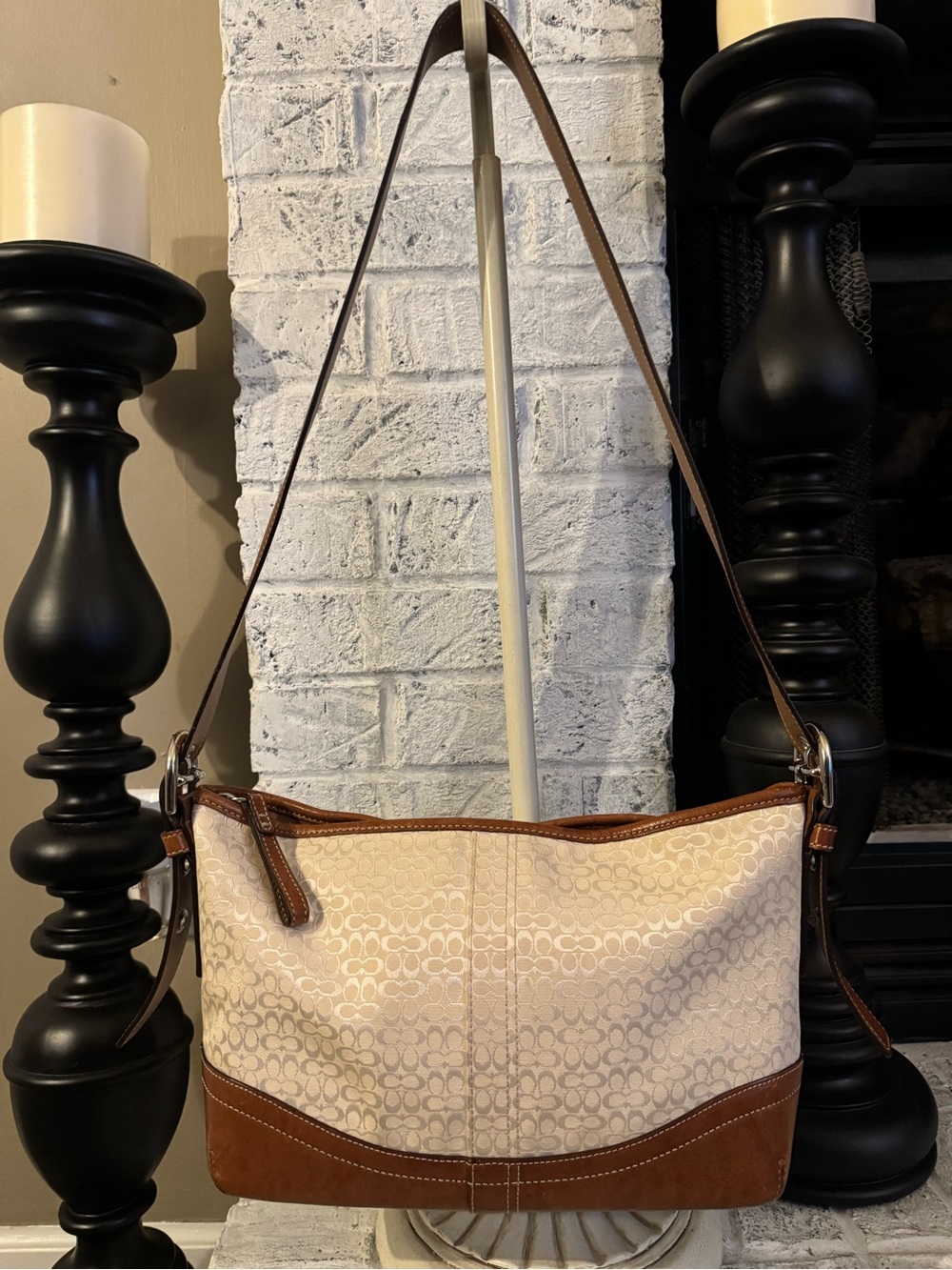 Coach Vintage Soho Hampton Shoulder Bag W/ Leather Trim